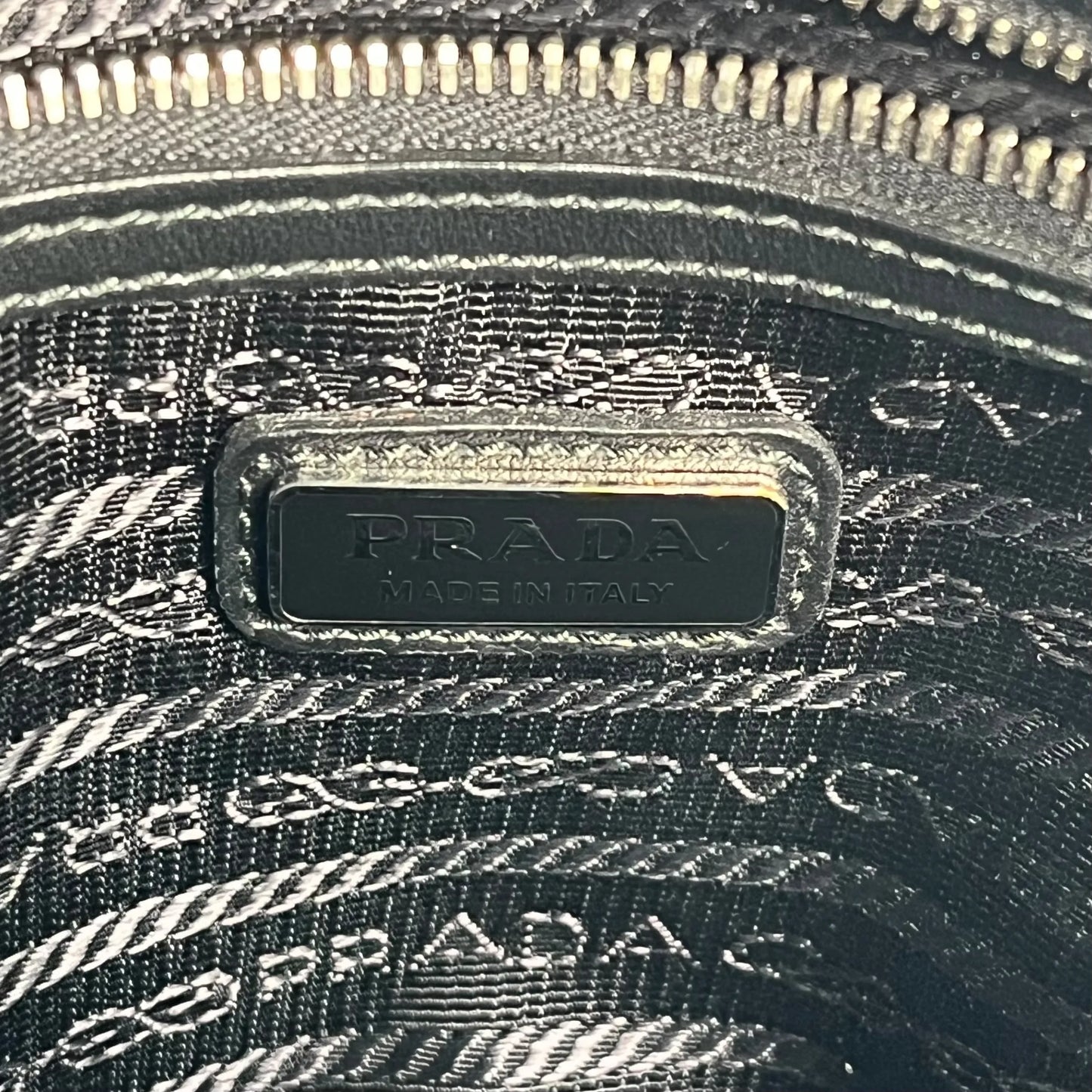 PRADA Diagramme Leather Backpack - Black