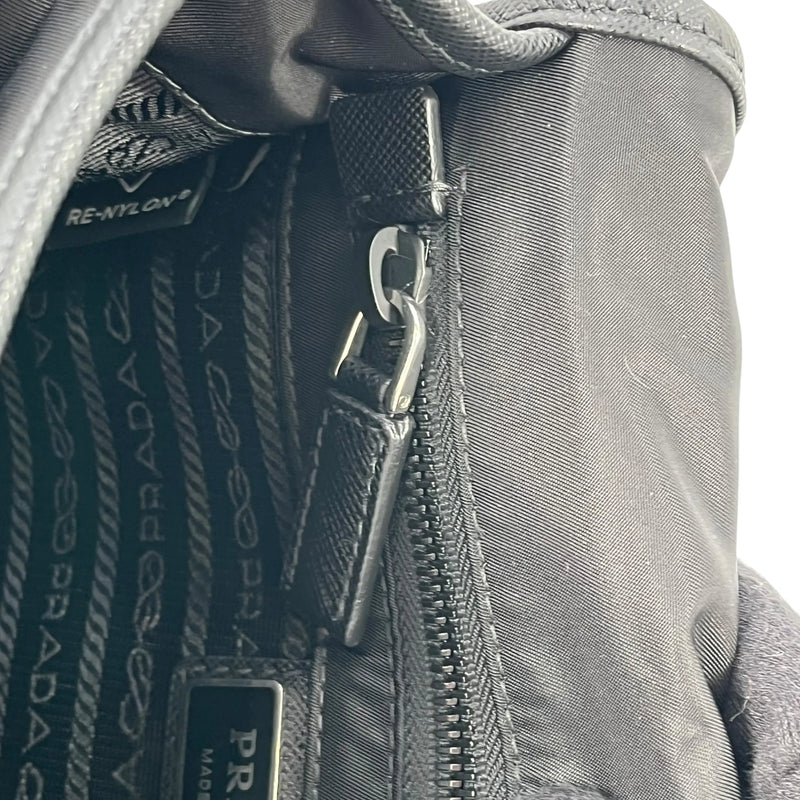 PRADA Re-Nylon Shoulder Bag with Pouch - Black