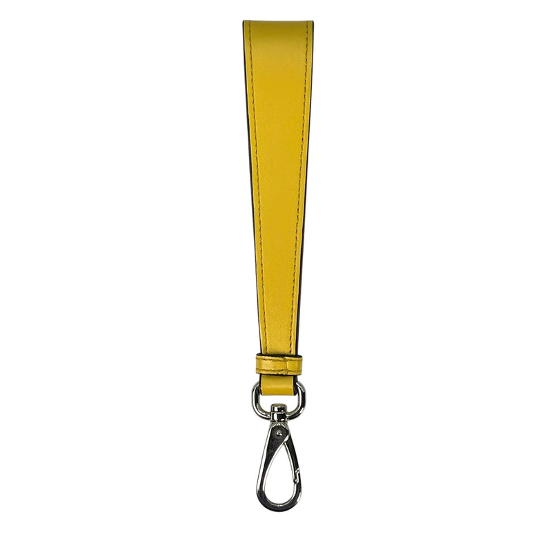 PRADA Triangle Leather Clutch Bag - Yellow