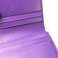 GUCCI Guccissima Leather Compact Wallet - Purple