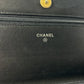 CHANEL Gabrielle Chain Wallet (WOC) - Beige × Black