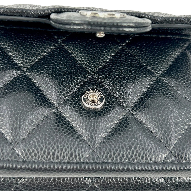 CHANEL Materasse Caviarskin Compact Wallet - Black - 35107
