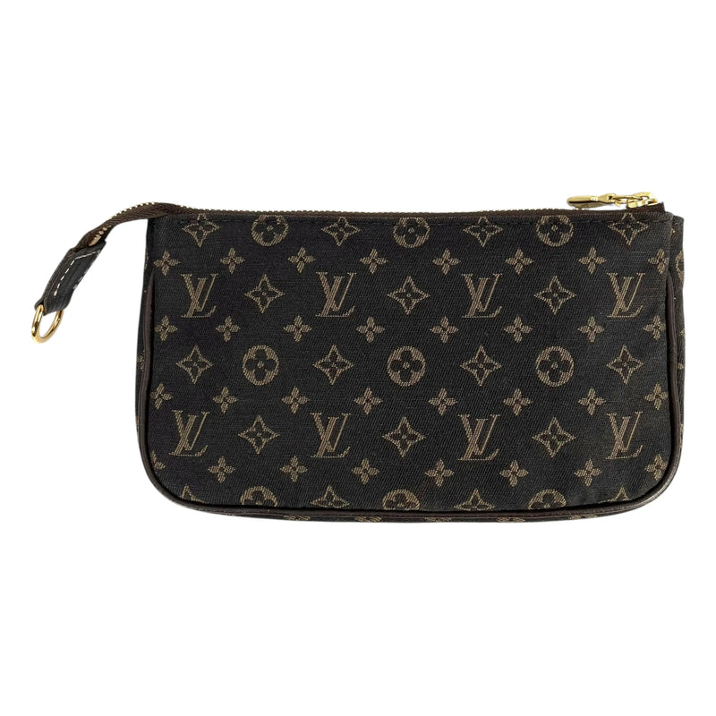 Louis Vuitton Monogram Mini Lin Bucket Bag Hand Bag - Darkbrown