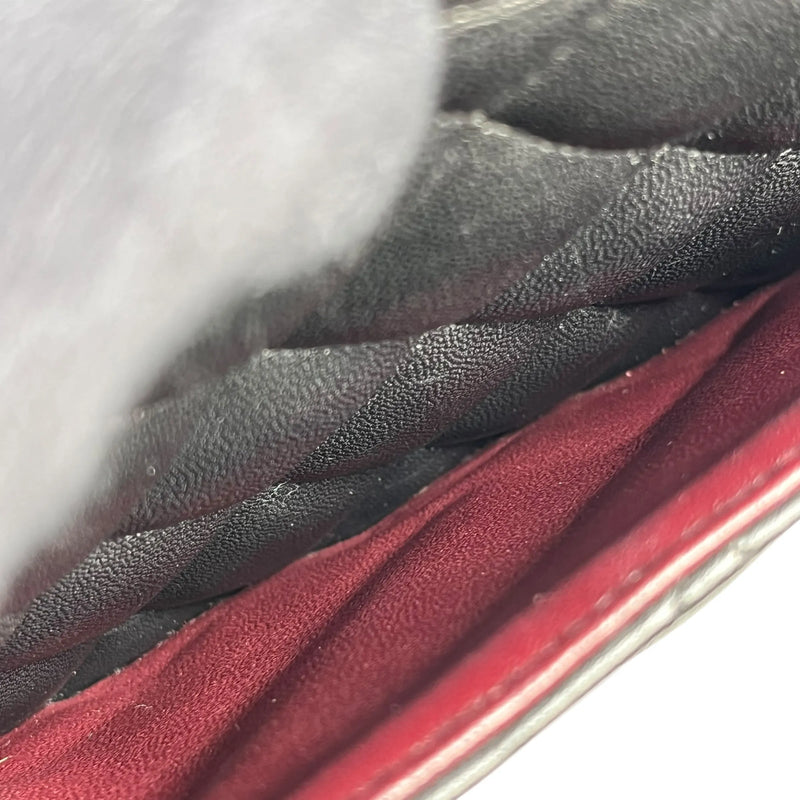 CHANEL Matelasse W-flap Chain Shoulder Bag - Black 