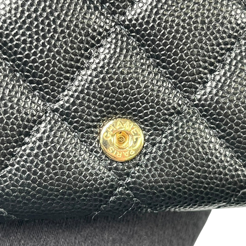 CHANEL Classic Small Flap Compact Wallet Caviar Skin - Black