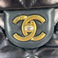 CHANEL Matelasse Top Handle Hand Bag Chain Shoulder Bag - Black