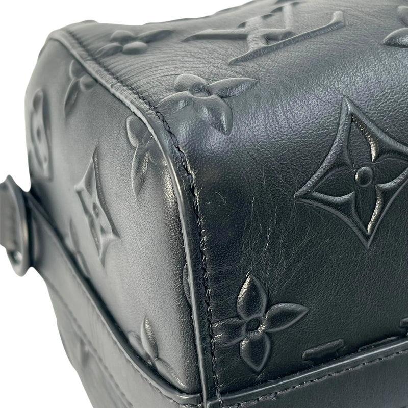 LOUIS VUITTON City Keepall Monogram Seal Shoulder Bag - Black