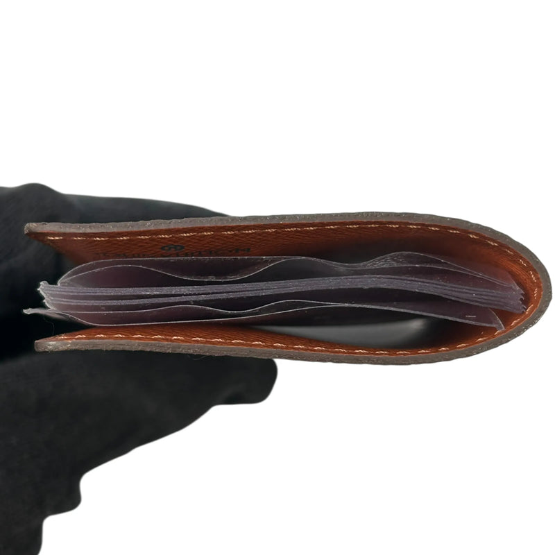 LOUIS VUITTON Porte Carte Credit Pression Monogram Canvas Card Case - Dark Brown 