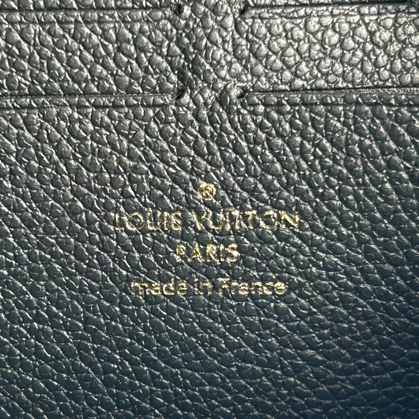 LOUIS VUITTON Portefeuille Monogram Empreinte Long Wallet - Black 