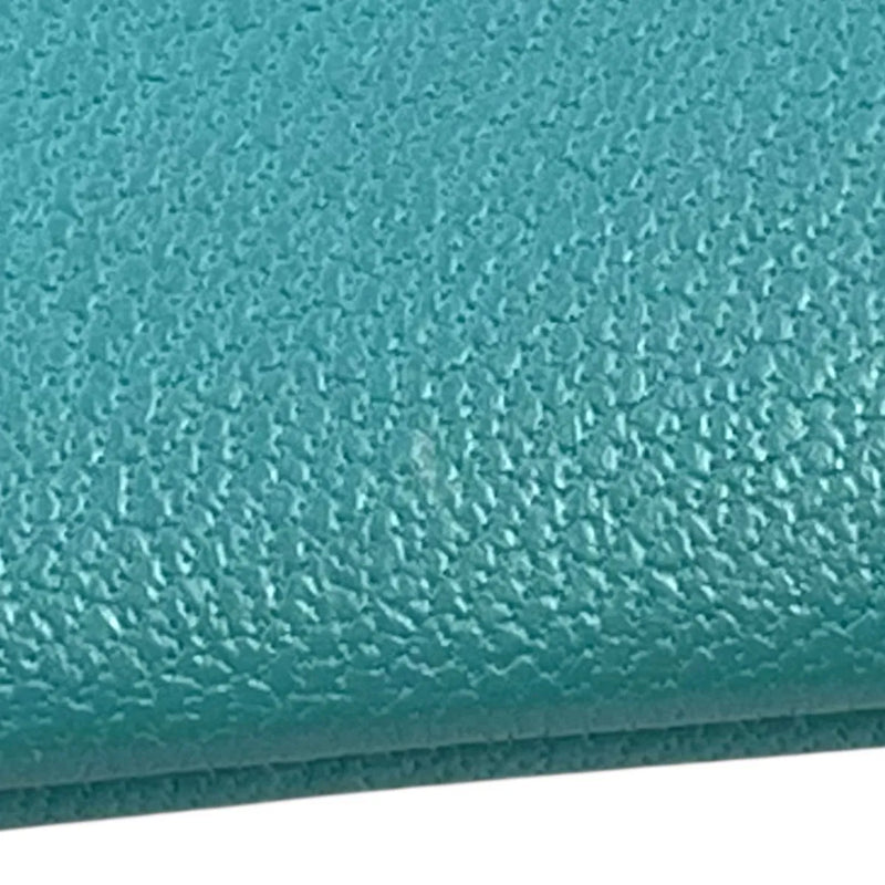 CELINE Two-Tone Key Ring Coin Case - Gray and Blue 