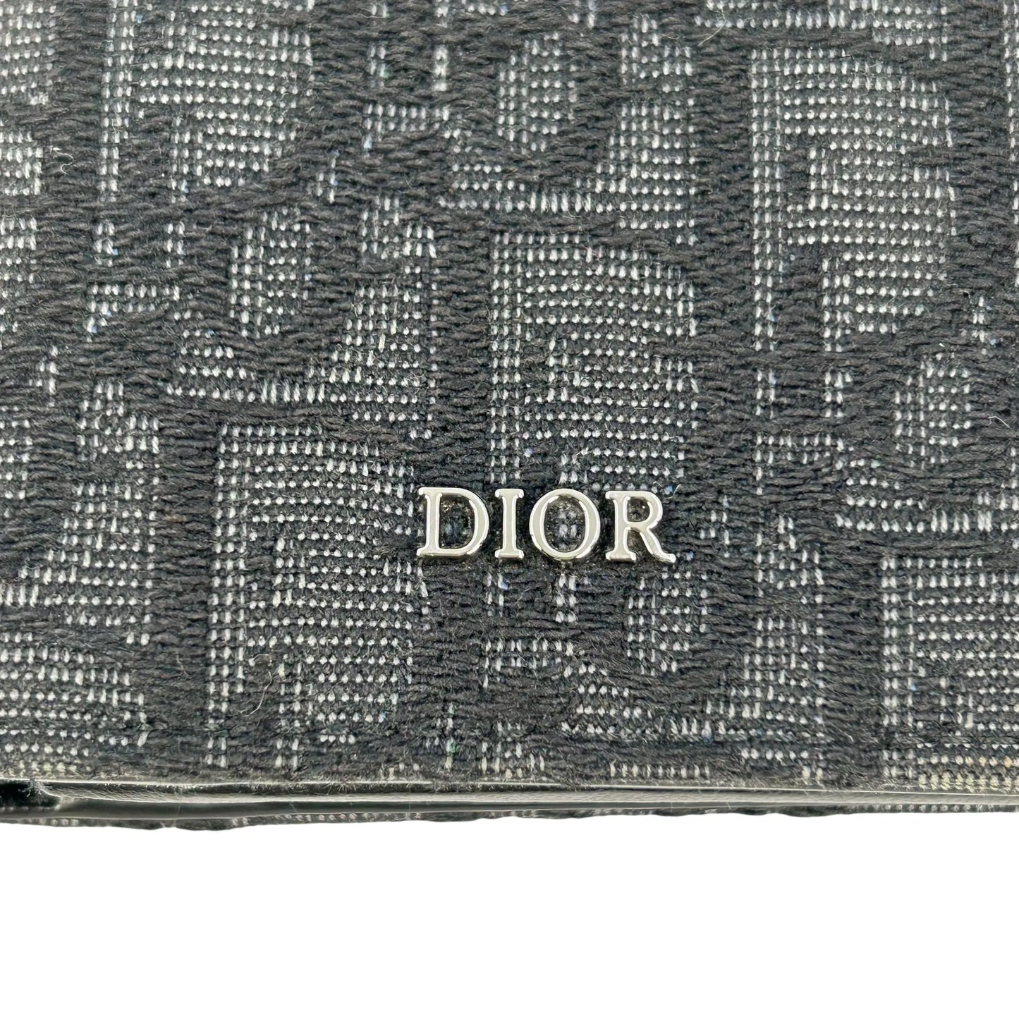Christian Dior Oblique Jacquard Vertical Long Wallet - Black 
