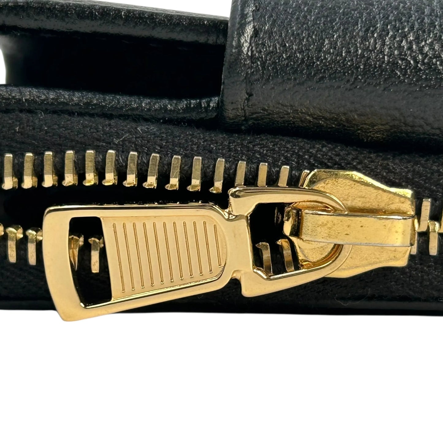 SAINT LAURENT カサンドラ ラウンドジップ レザー コンパクトウォレット - ブラック