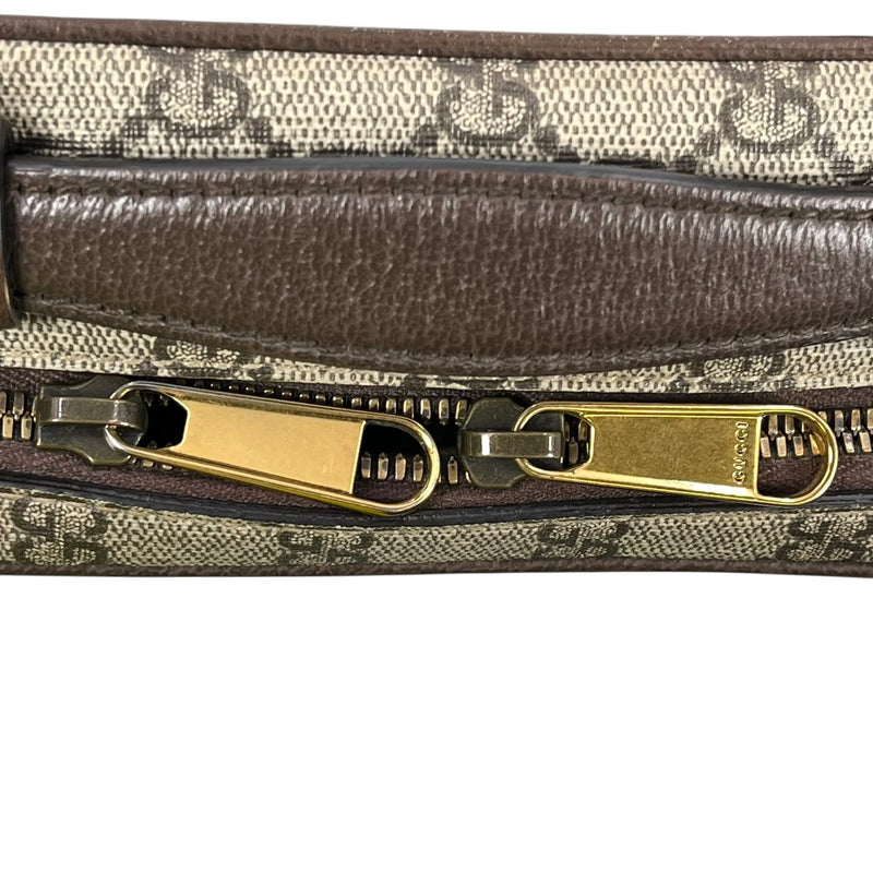 GUCCI オフディア スモール GGスプリーム キャンバス ショルダーバッグ - ブラウン