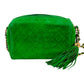 CHANEL Fringed Charm Chain Shoulder Green