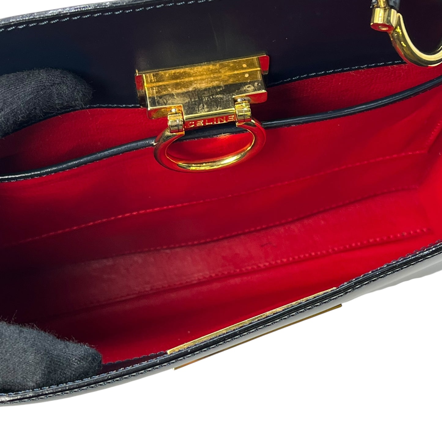 CELINE Double Face Hand Bag - Navy