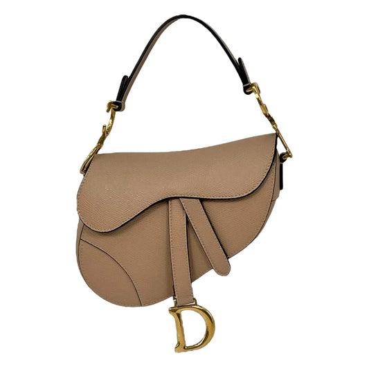 Dior Saddle Leather Hand Bag - Beige