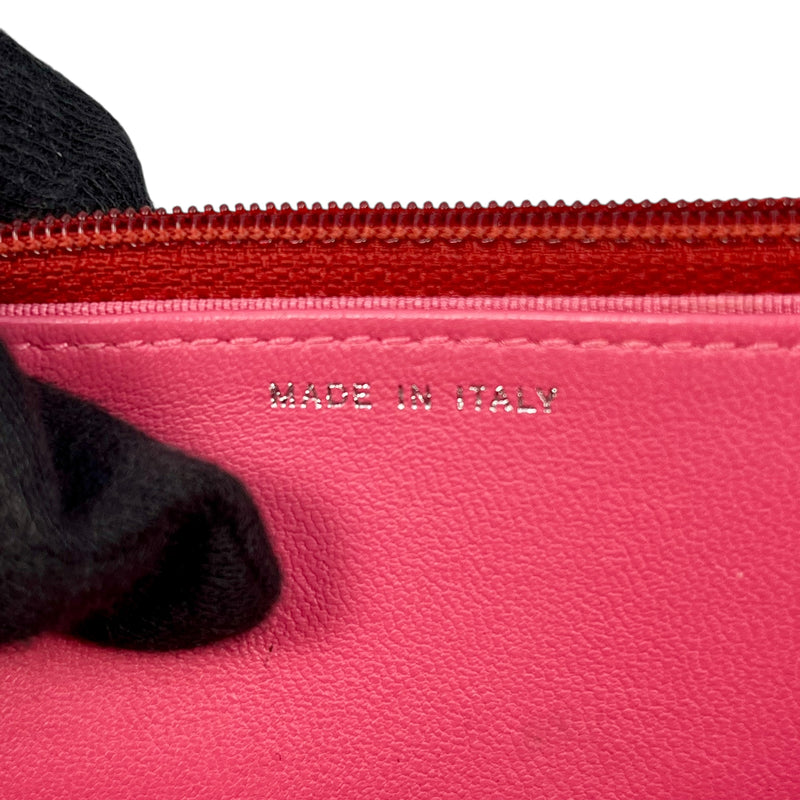CHANEL Matelasse Chain Wallet Shoulder Bag - Red