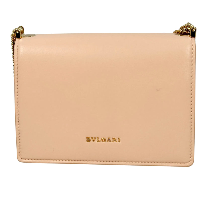 BVLGARI Serpenti Forever Chain Shoulder Bag - Pink Beige 