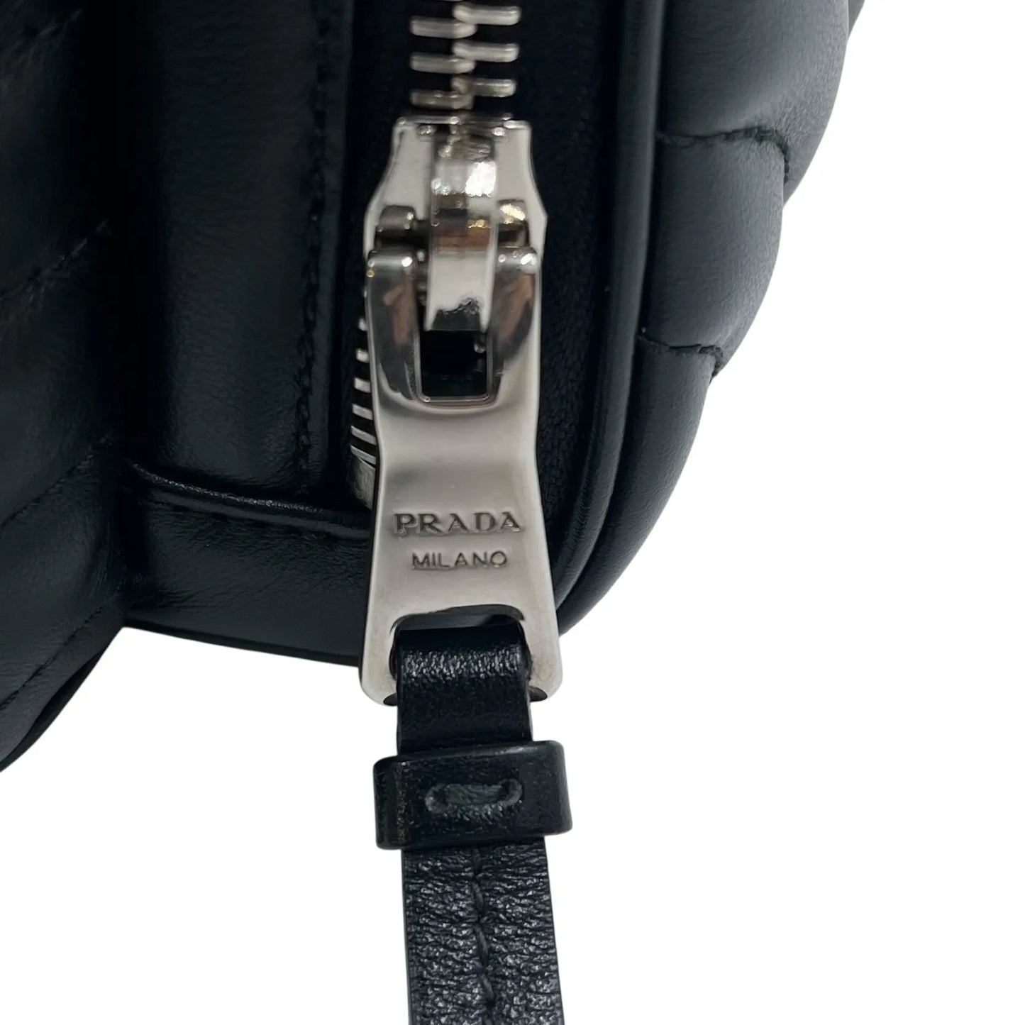 PRADA Diagramme Leather Backpack - Black