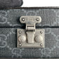 GUCCI GG Supreme Small Faux Leather Cross Body Bag - Gray