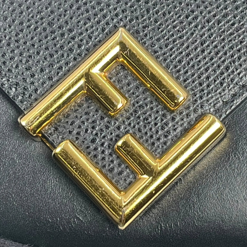 FENDI FF Diamond Tri-fold Compact Wallet - Black