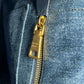 PRADA Canapa Denim Tote Bag Hand Bag - Blue