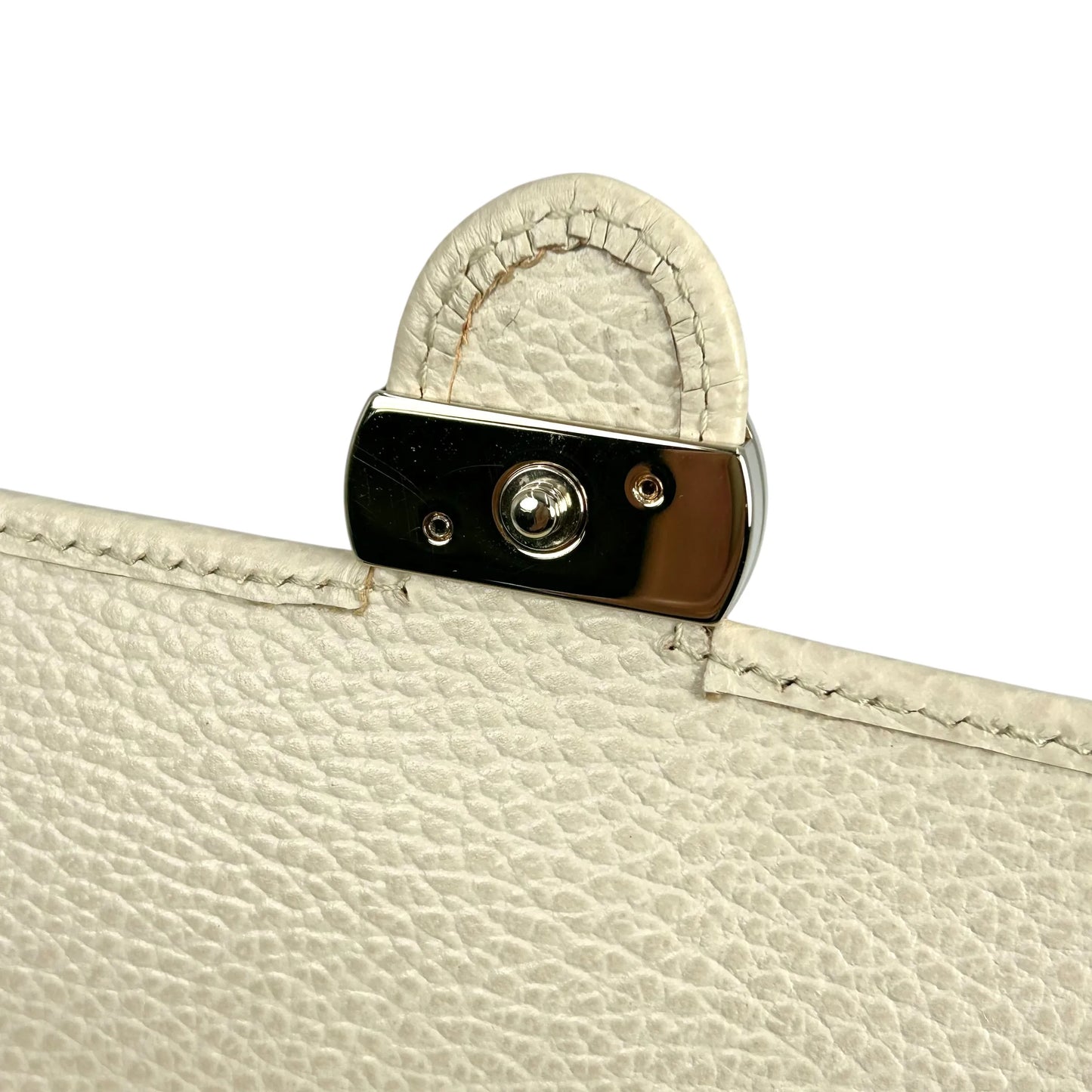 GUCCI Interrocking G Chain Wallet Shoulder Bag - Cream White