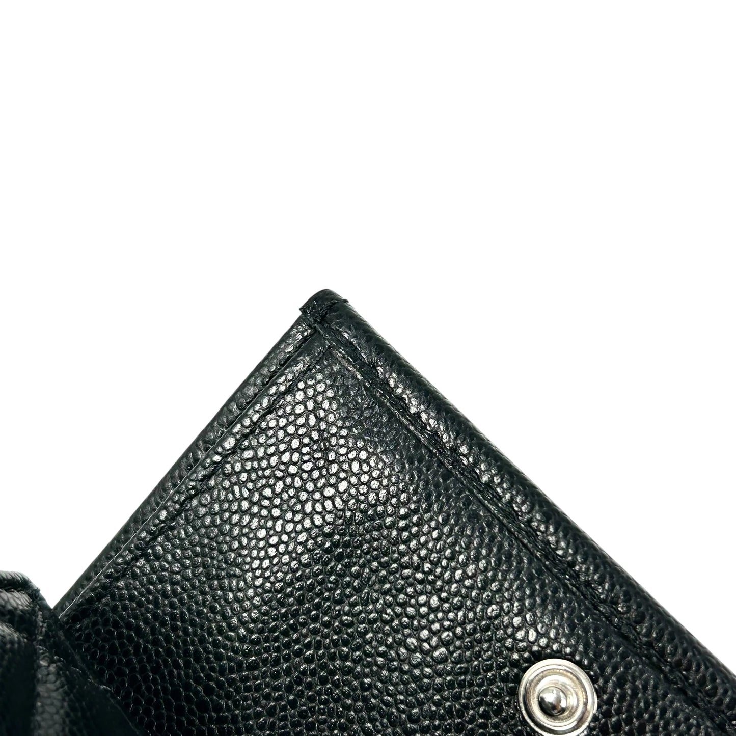CHANEL Materasse Caviarskin Compact Wallet - Black - 35107