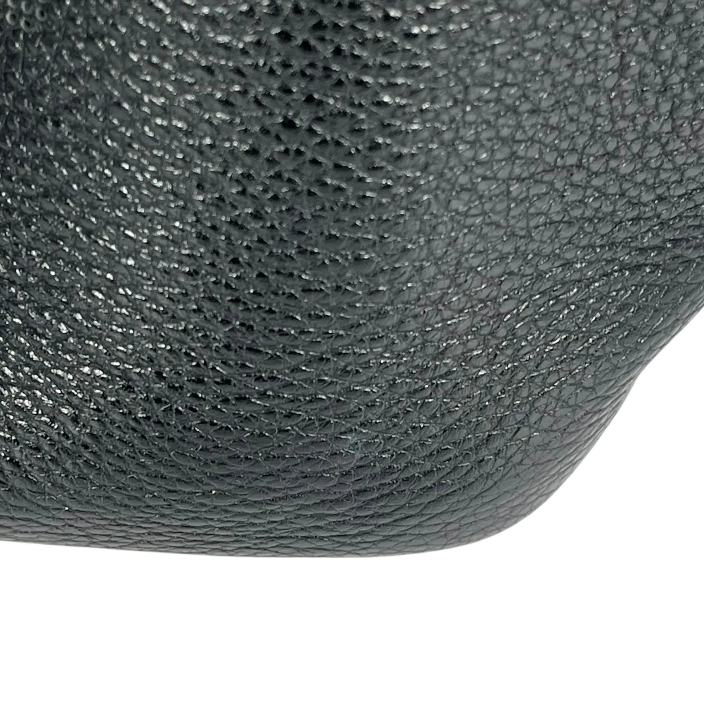 PRADA Punching Logo Hand Bag Leather - Black