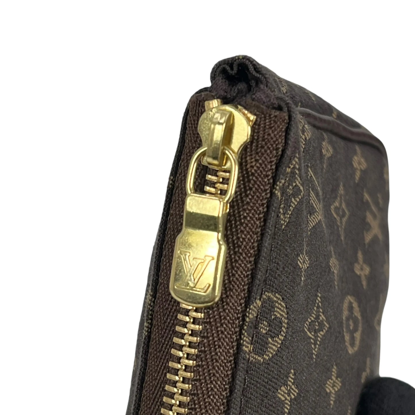 Louis Vuitton Monogram Mini Lin Bucket Bag Hand Bag - Darkbrown