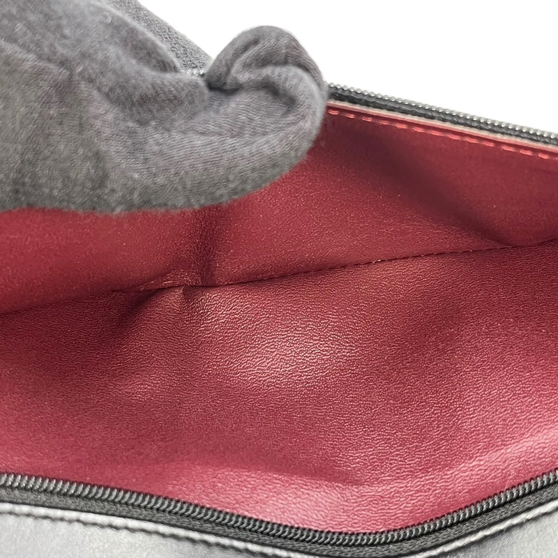 CHANEL Matelasse W-flap Chain Shoulder Bag - Black 