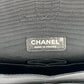 CHANEL Double Flap Bag Calf Chain Shoulder Bag - Black / White
