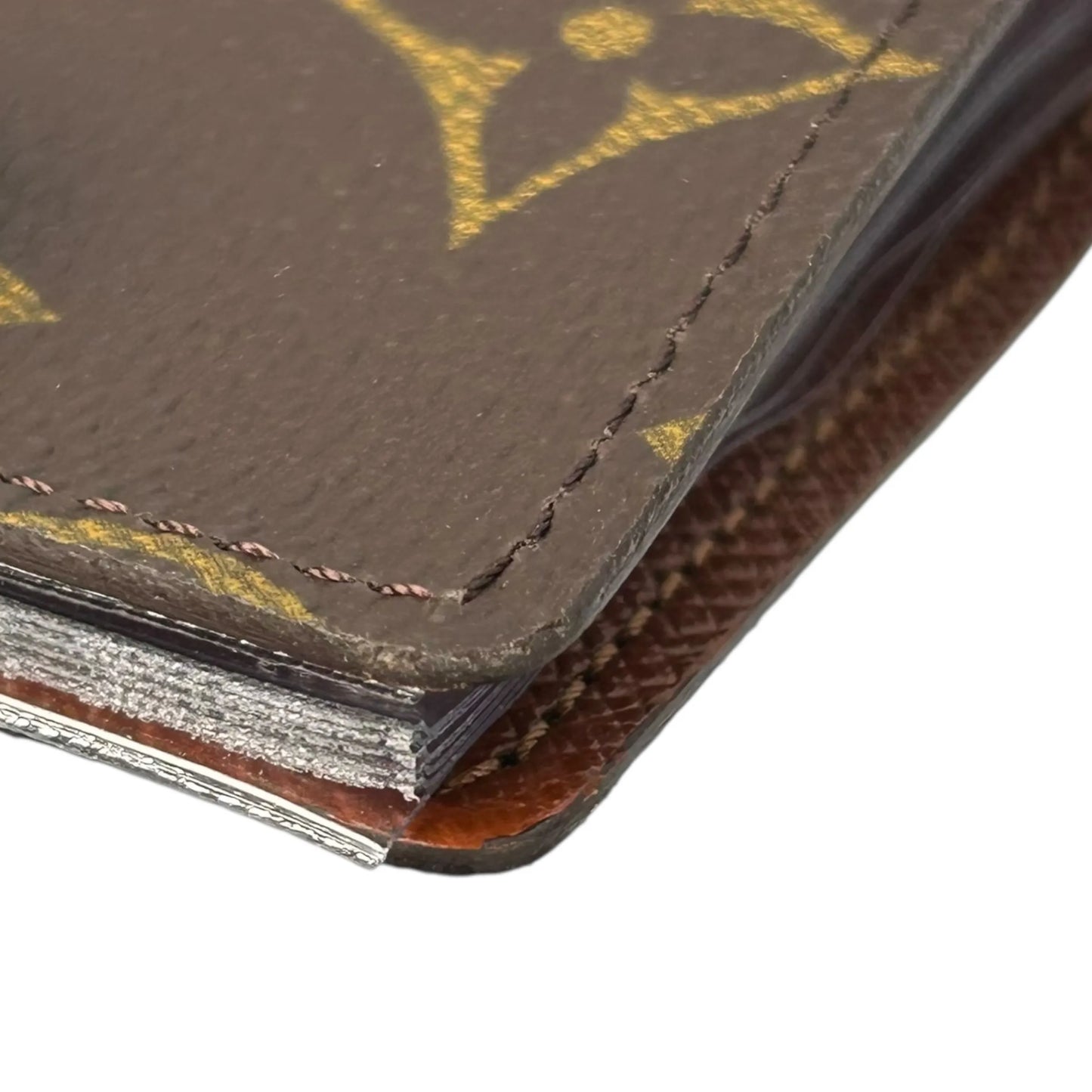 LOUIS VUITTON Porte Carte Credit Pression Monogram Canvas Card Case - Dark Brown 