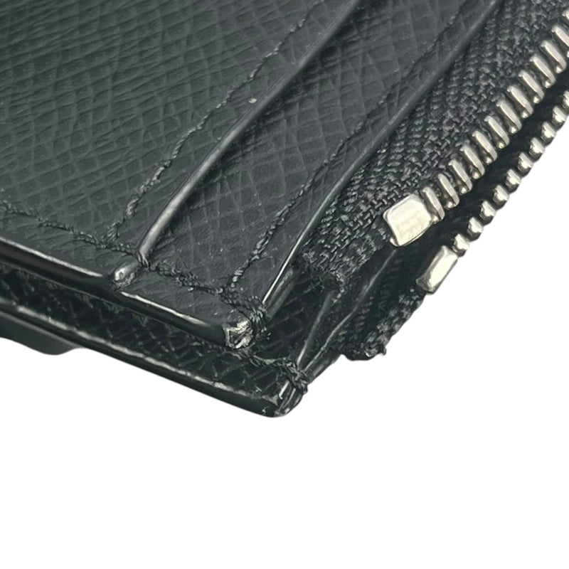 LOUIS VUITTON Taiga Leather Card Case and Coin Purse - Black 