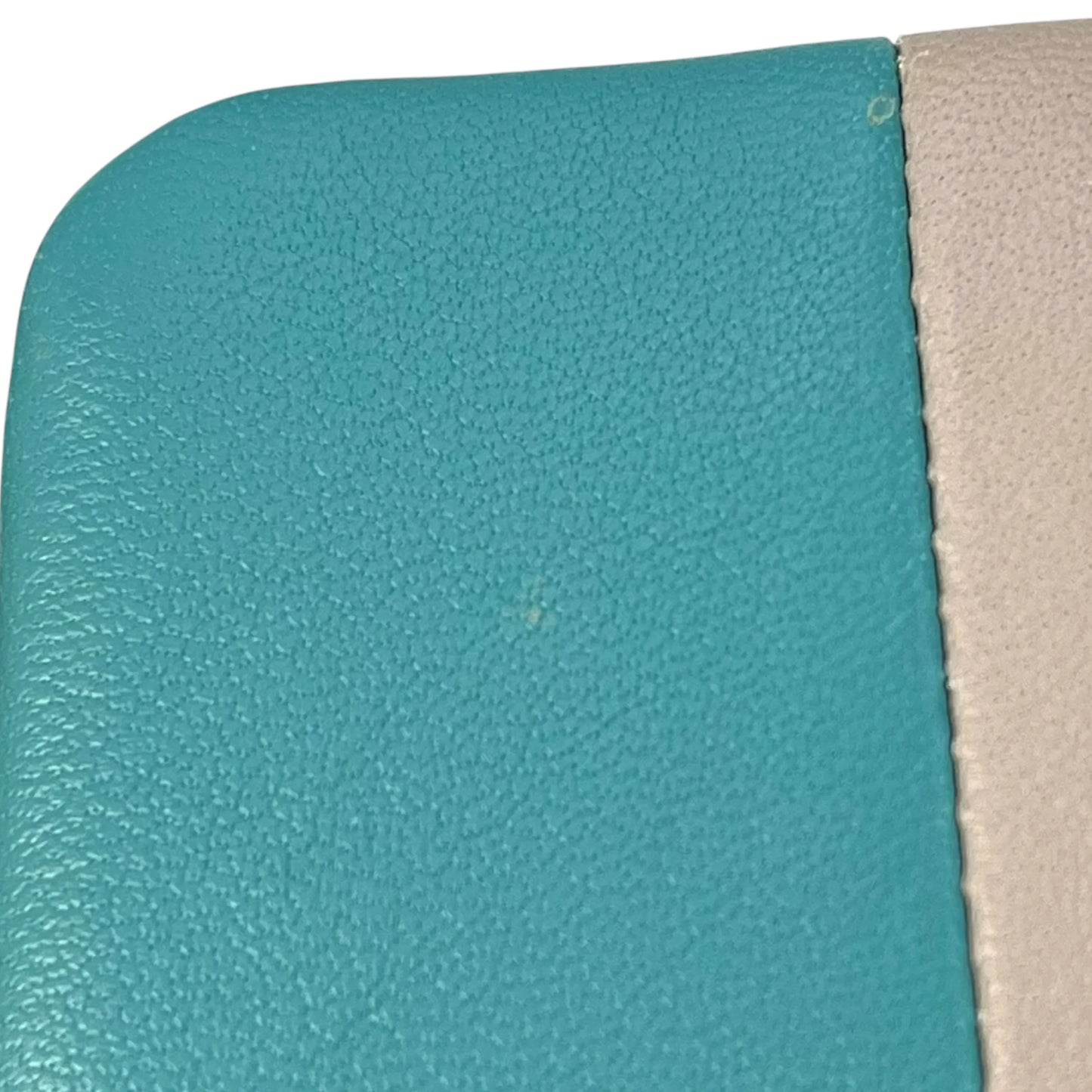 CELINE Two-Tone Key Ring Coin Case - Gray and Blue 