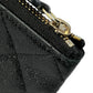 CHANEL Caviar Leather Classic Zip Coin Case - Black 