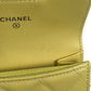 CHANEL Matelasse Classic Flap Lambskin Coin Case - Yellow