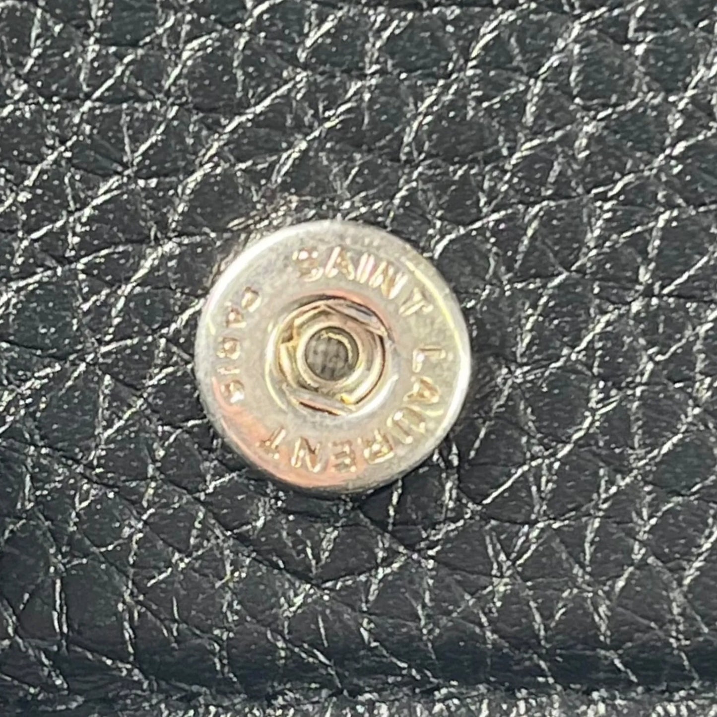 SAINT LAURENT Leather Card Case - Black 