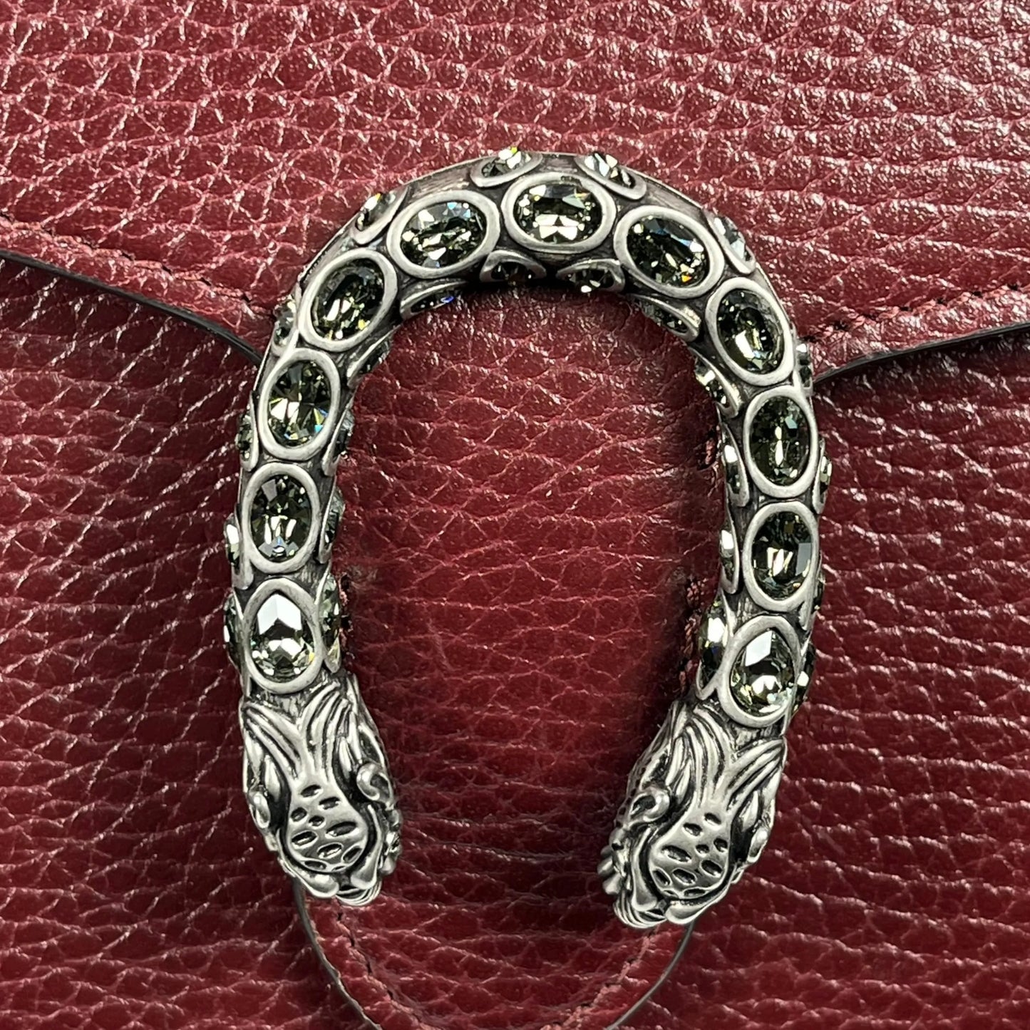 GUCCI Dionysus GG Supreme Chain Wallet - Red