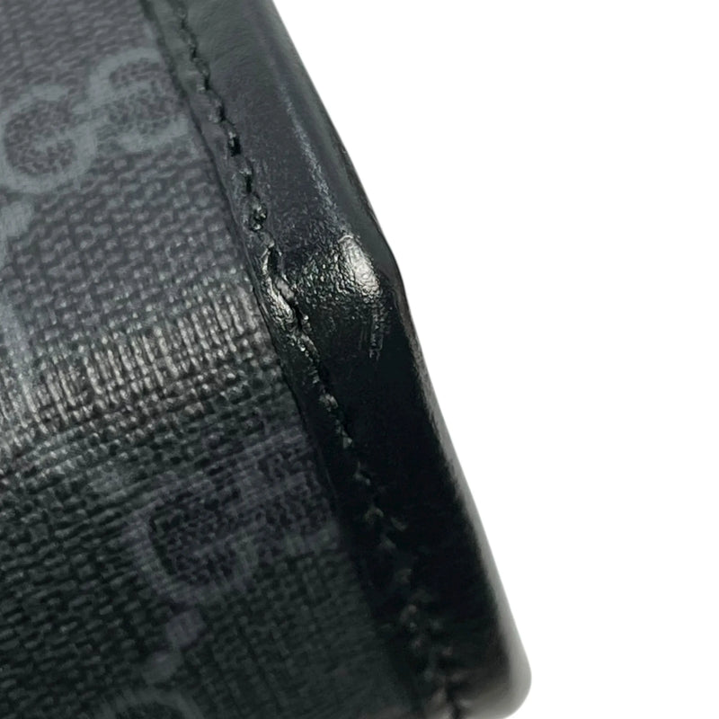 GUCCI GG Supreme Canvas Interlocking G Clutch Bag - Black 