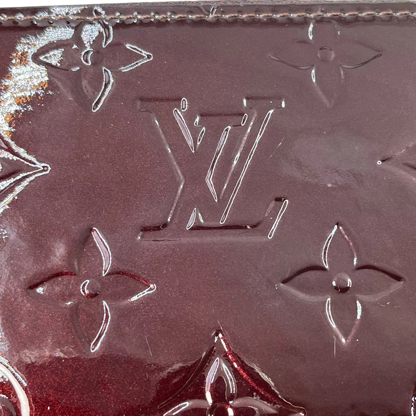 LOUIS VUITTON Monogram Vernis Zippy Wallet Long Wallet - Dark Brown 