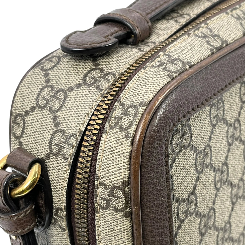 GUCCI オフディア スモール GGスプリーム キャンバス ショルダーバッグ - ブラウン