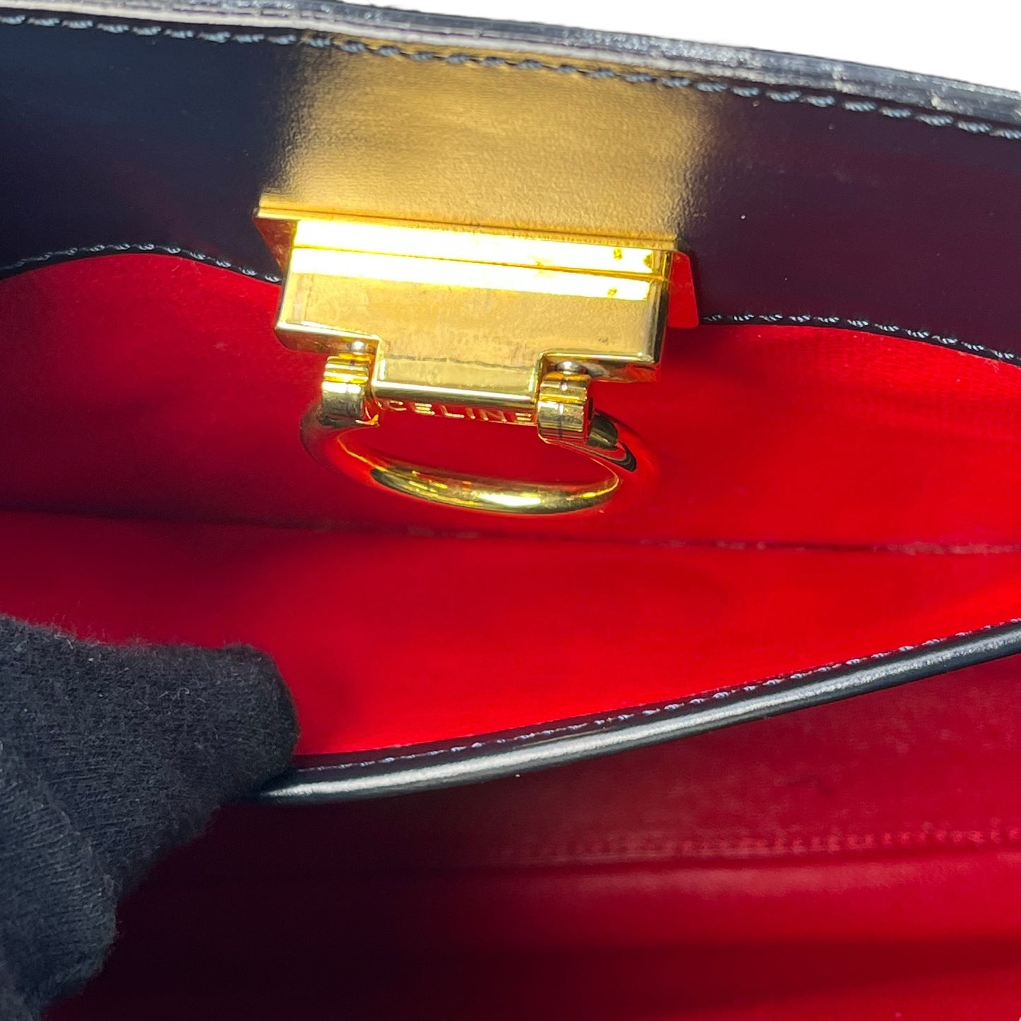CELINE Double Face Hand Bag - Navy