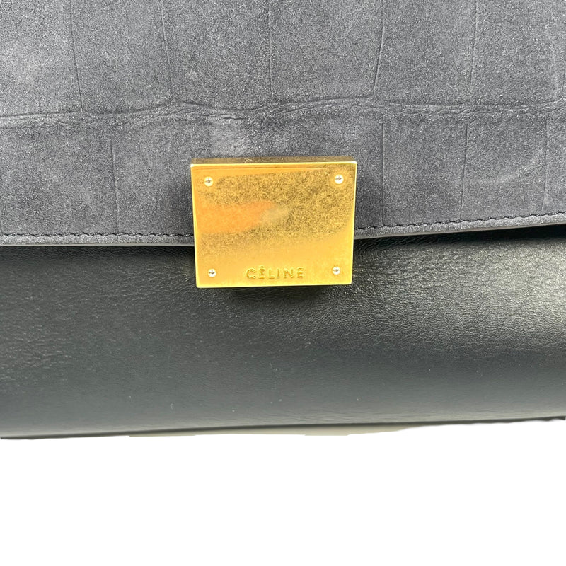CELINE Trapeze Hand Bag - Navy Blue