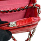 CHANEL Matelasse Chain Wallet Shoulder Bag - Red