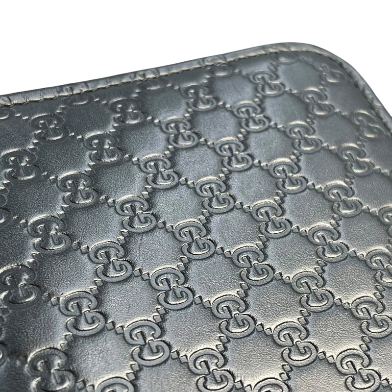 GUCCI Microguccissima Round Zip Long Wallet - Black