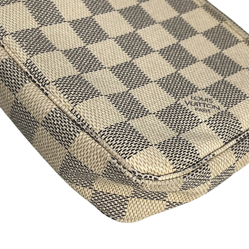 Louis Vuitton Damier Azur Pochette Accessories Pouch - White