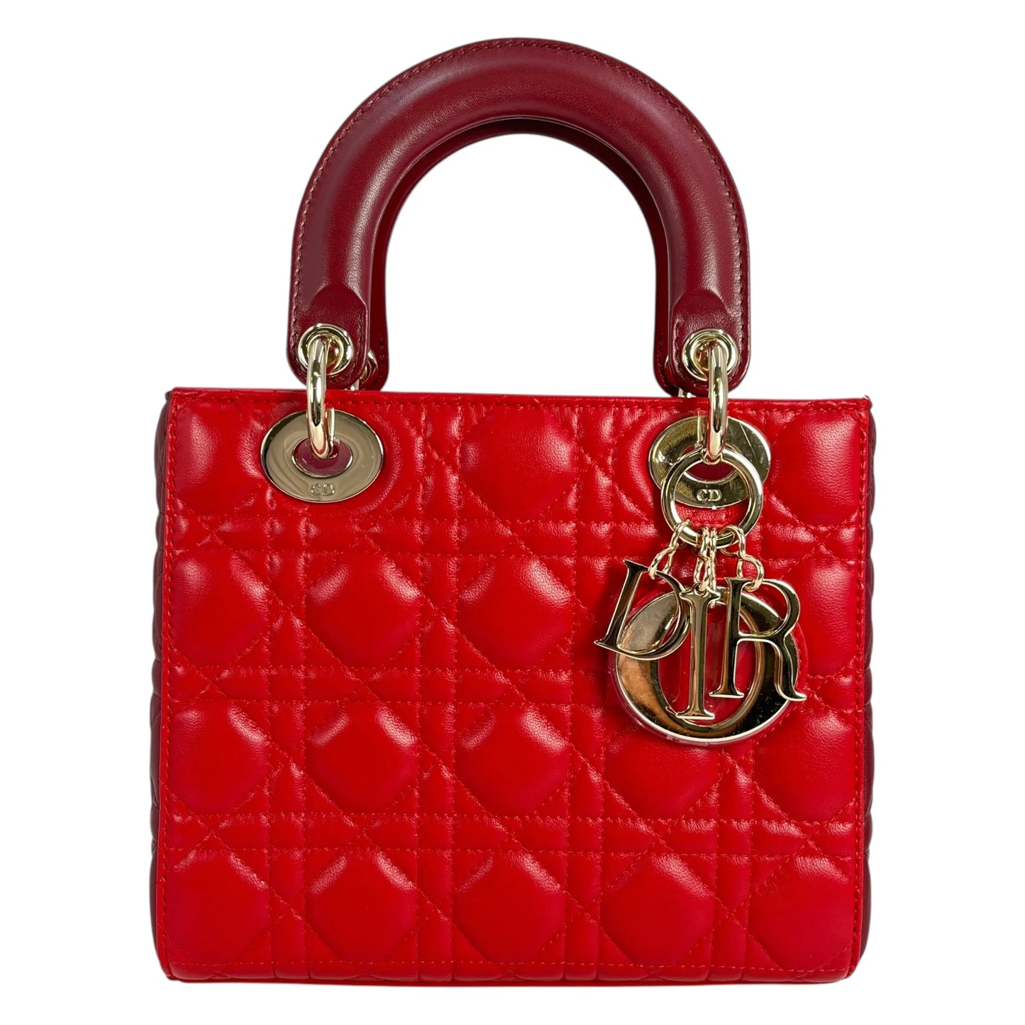 Dior Lady Dior Small Hand Bag - Red