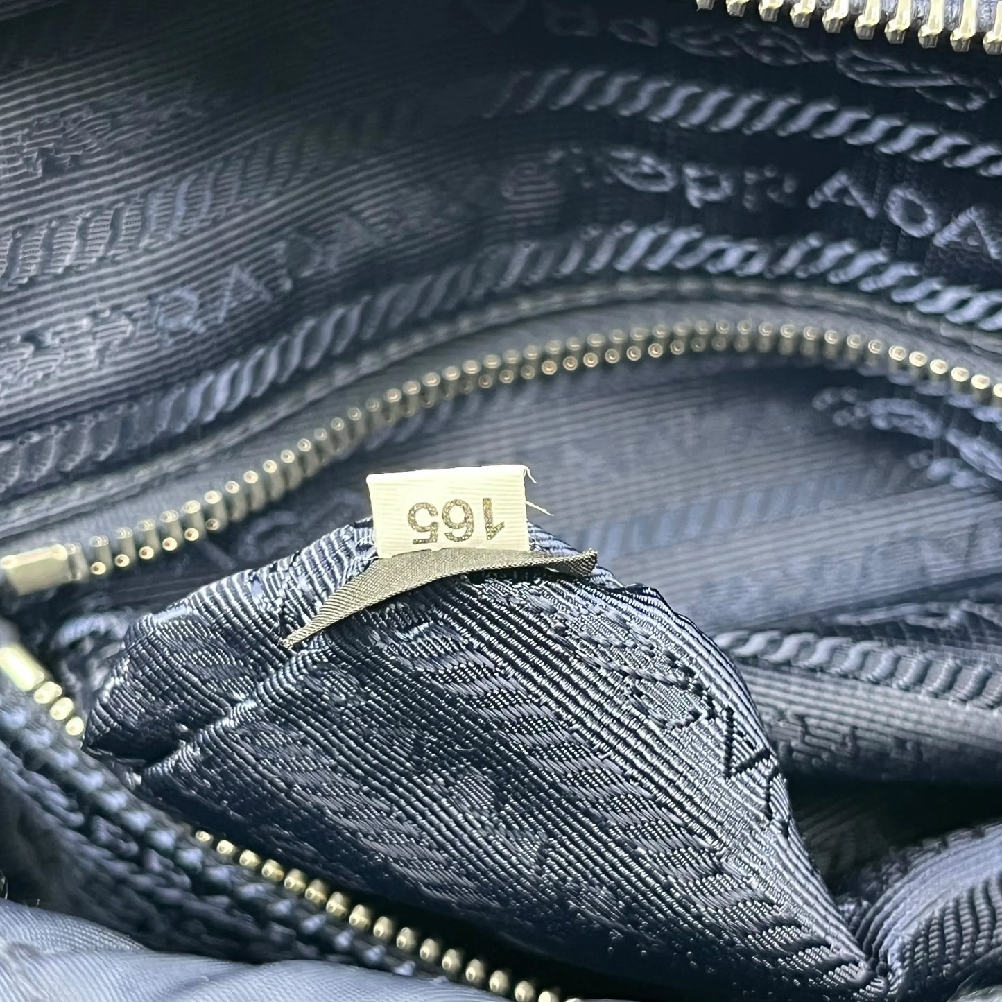 PRADA Nylon Quilting Chain Shoulder Bag - Navy