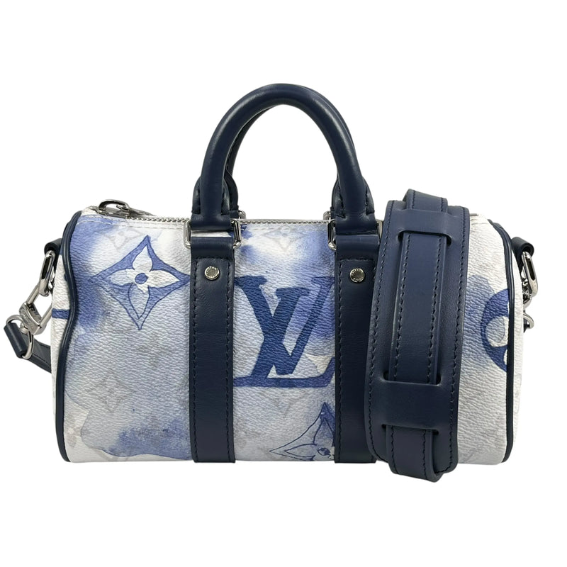 Louis Vuitton Monogram Watercolor Keepall XS Shoulder Bag Mini Bag - White × Blue